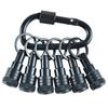 6Pcs Bit Holder Key Chain 1/4inch Portable Drill Holder Carabiner Hook Hex Shank Bit Holsters Quick Changing Bit Holder