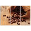 Печать на холсте из трех частей Кофе в зернах