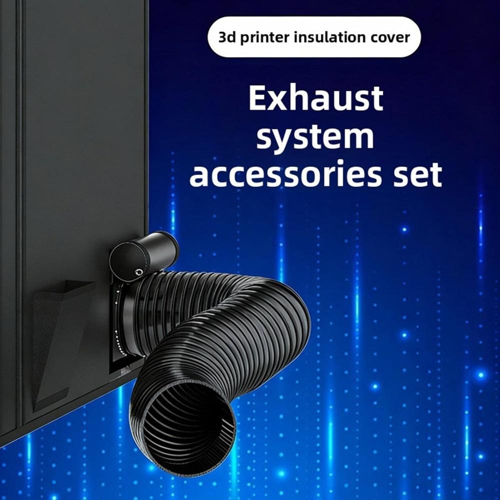 Flexible Ducting Exhaust Fan Kit 4300 RPM Fan Fume Ventilation Kit For 3D Printer Enclosure