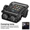 Dual LED Camping Light 600mAh USB Rechargeable 200LM Ultra Bright Flashlight Multi-function