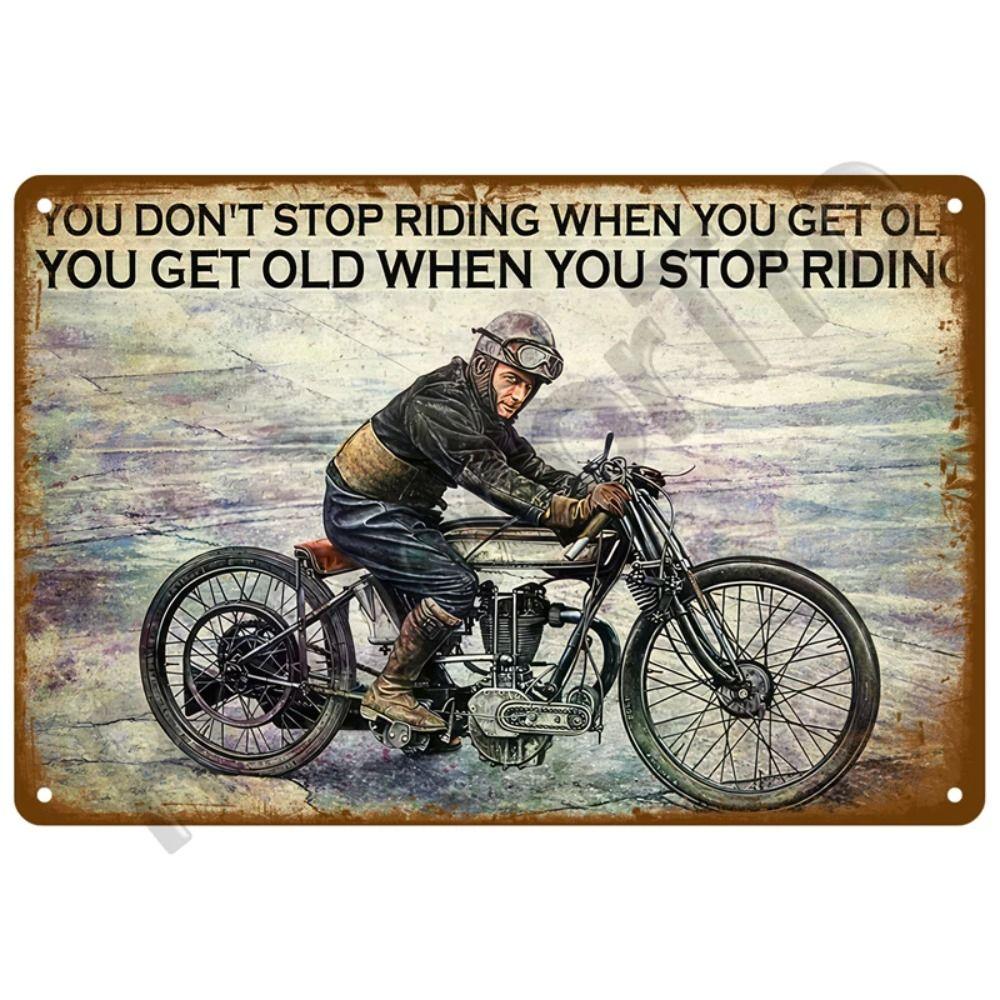 Металлическая табличка для мотоциклетного гаража, настенный декор, 20x30 см