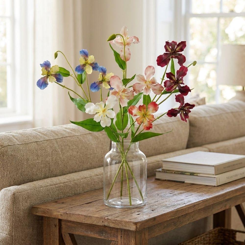 Long Branch Simulation Silk Flowers Realistic Faux Flower Luxury Fake Iris Stem Party Decor