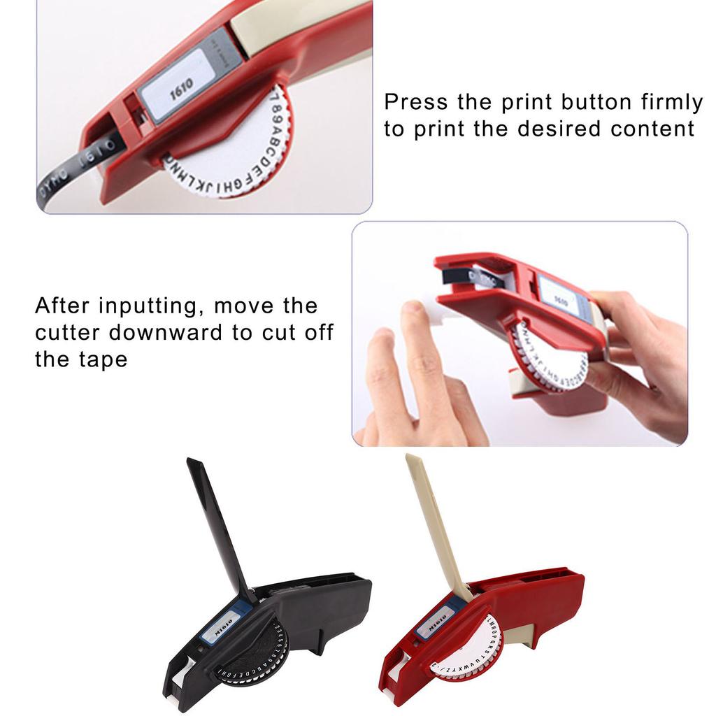Embossing Label Maker Clear Number Letter One Hand   ABS Label Making Embosser for Label  Label Maker