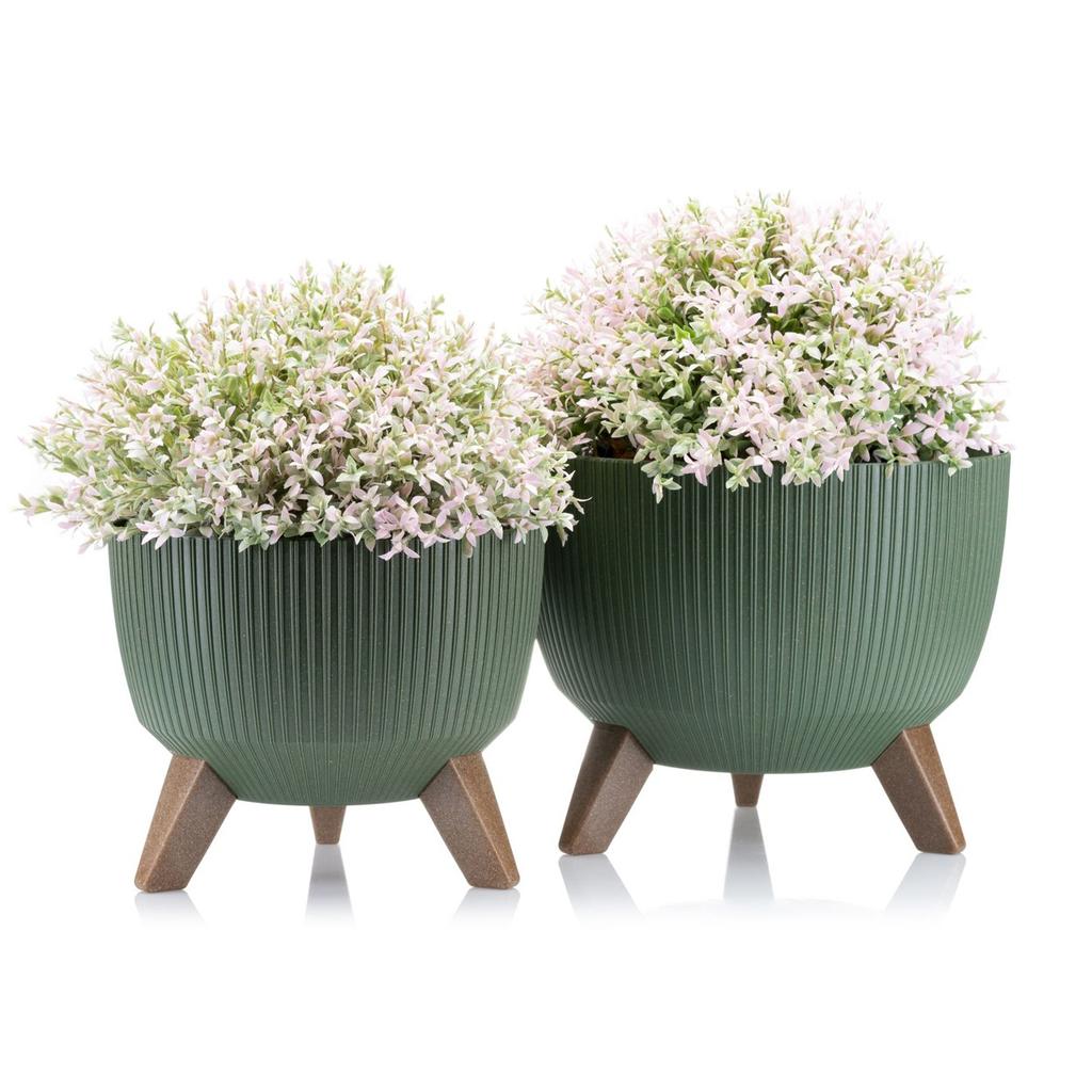 Donica Rosa Linea Eco Wood Zielona