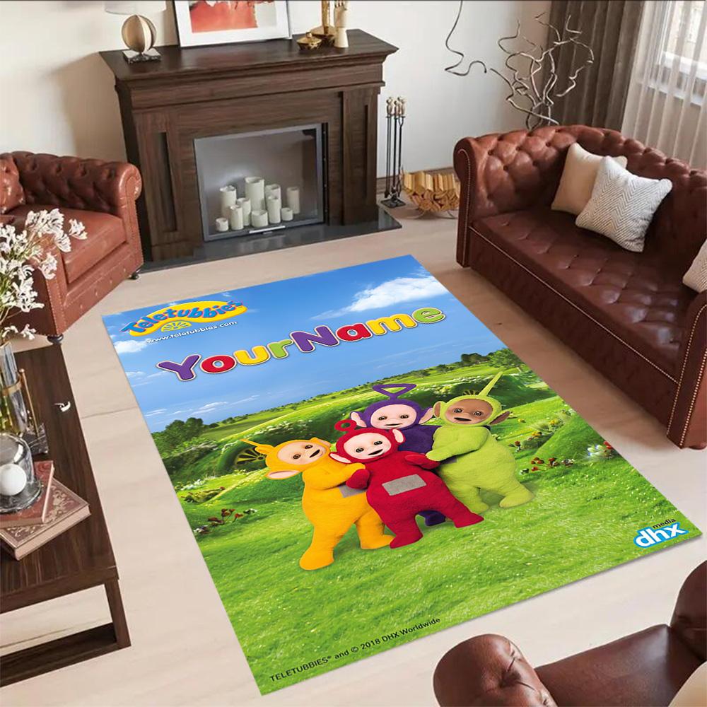 Teletubbies Customize Your Name Area Rug Design for Bedrooms Outdoor Living Rooms Foyer Antislip Carpet Office home decor