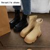 Winter Shoes Black Platform Gothic Boots Women New Casual Back Zippers Women's Ankle Boots Women's Short Bootties