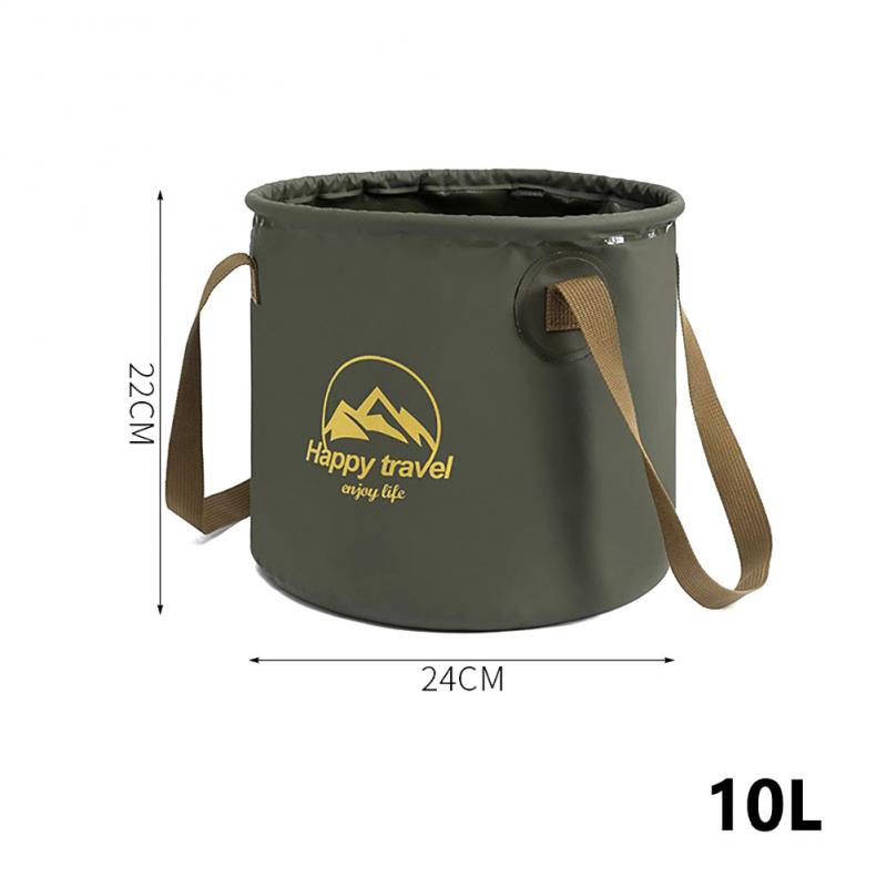 Portable Fishing Bucket Multipurpose Water Storage Bag Travel Camping Folding Bucket Multi-functional Folding