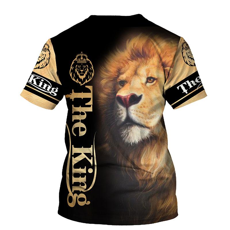 Lion King Printed Men's T-shirt 3d Printed Summer New Crew Neck Short Sleeve T-shirt Top Trend Style Men's Clothing Fashion Casual T-shirt