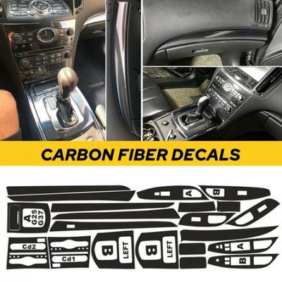 Для Infiniti G25 G37 3D Декоративные наклейки на интерьер с текстурой карбона DIY