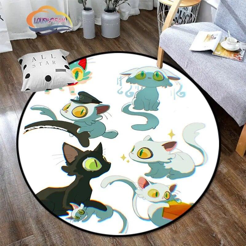 Круглый ковер с рисунком аниме Suzume, декоративный круглый коврик с 3D принтом для детей или девочек, коврик для спальни, гостиной