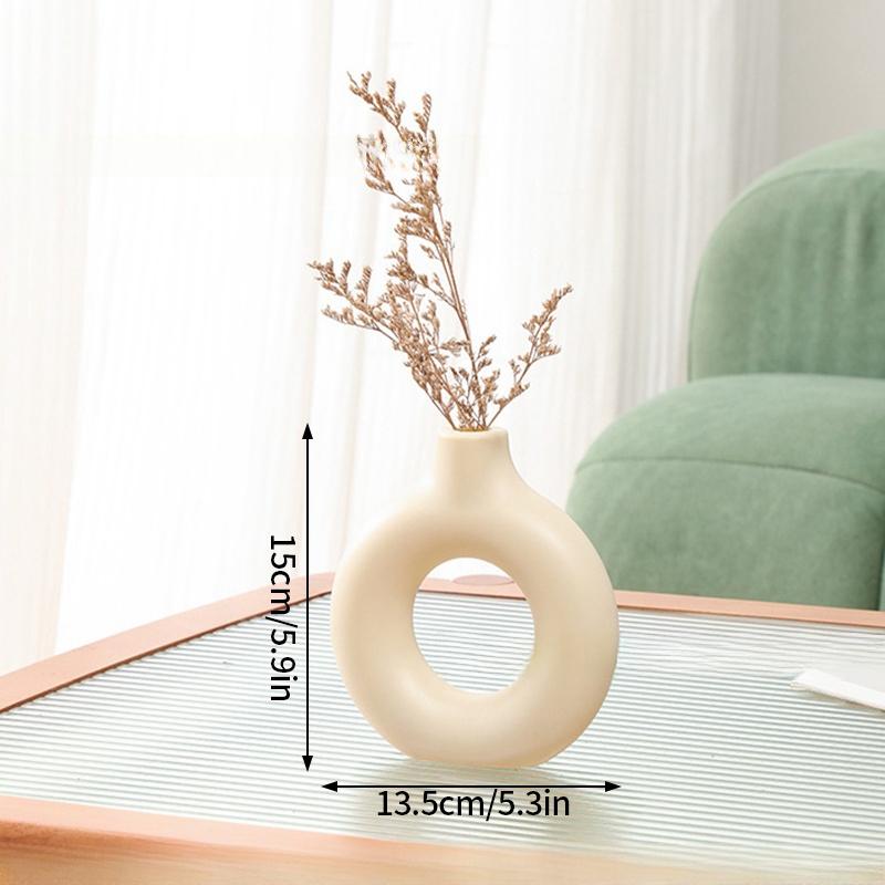Artistic Plastic Flower Vase Nordic Style Vases Decorative Vase Flower Vases Living Room Ornament Home Decor Table Decoration