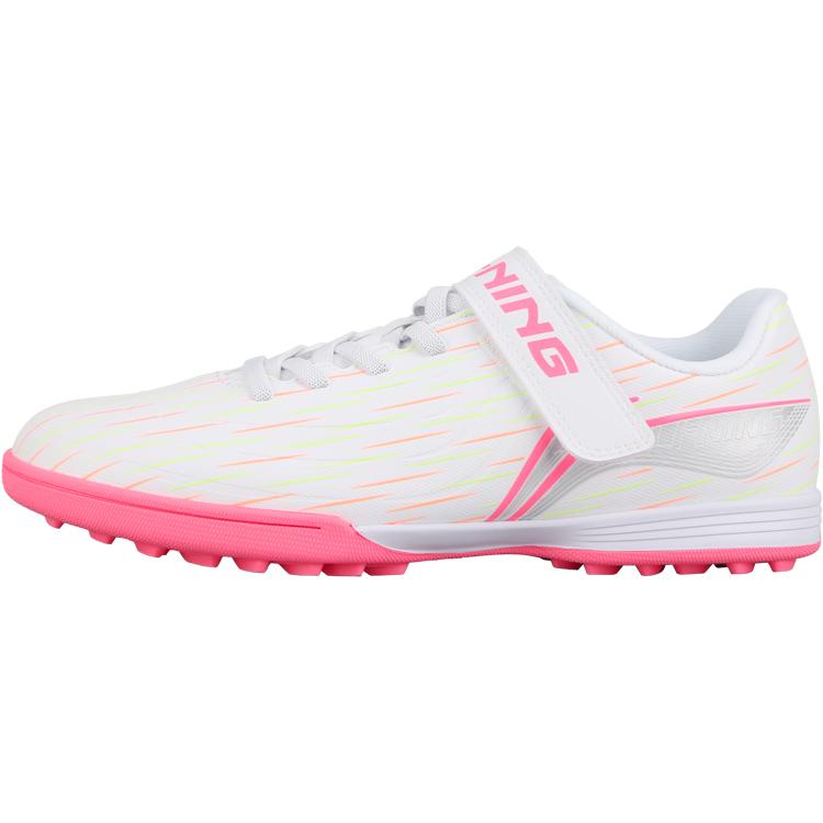 Li Ning Kids PU Speed Shadow Entry TF Sports Niche Football Shoes Kids Football Shoes Pink YKGU026-5