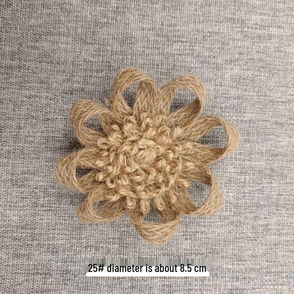 Льняная цветочная корзина ручной работы: 3D-украшение для шляпы в виде розового банта для поделок своими руками и в детском саду