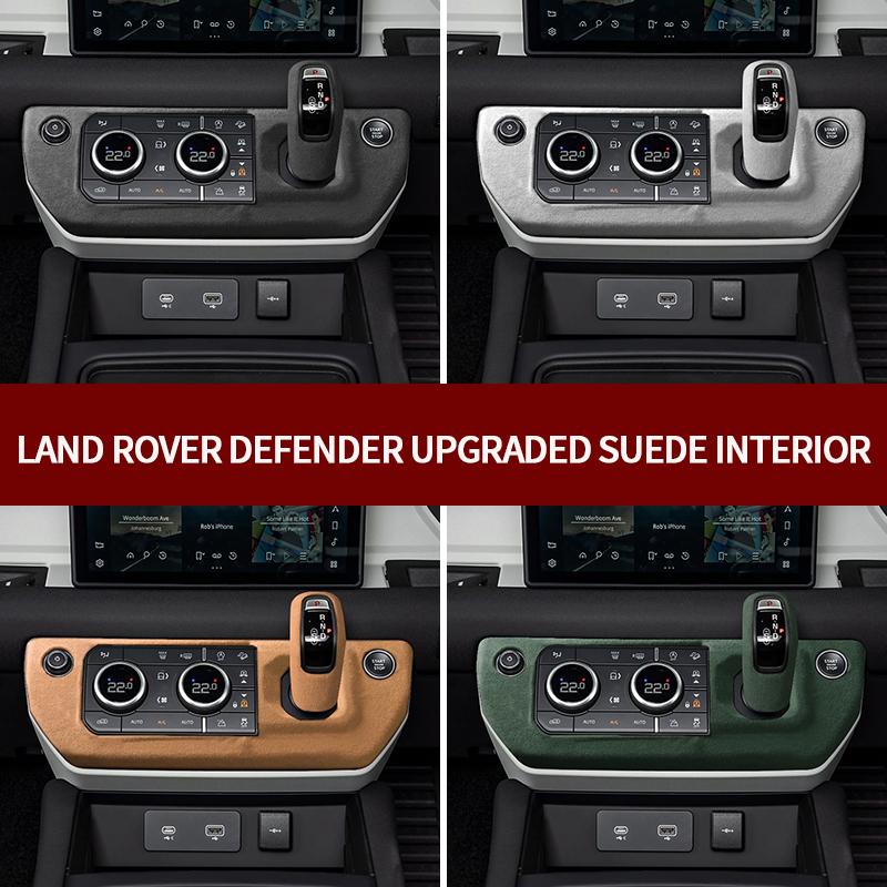 Made of Alcantara Suede Interior Central Gear Lever Console Lid Sheath Shell Cover For Land Rover DEFENDER - Accessories