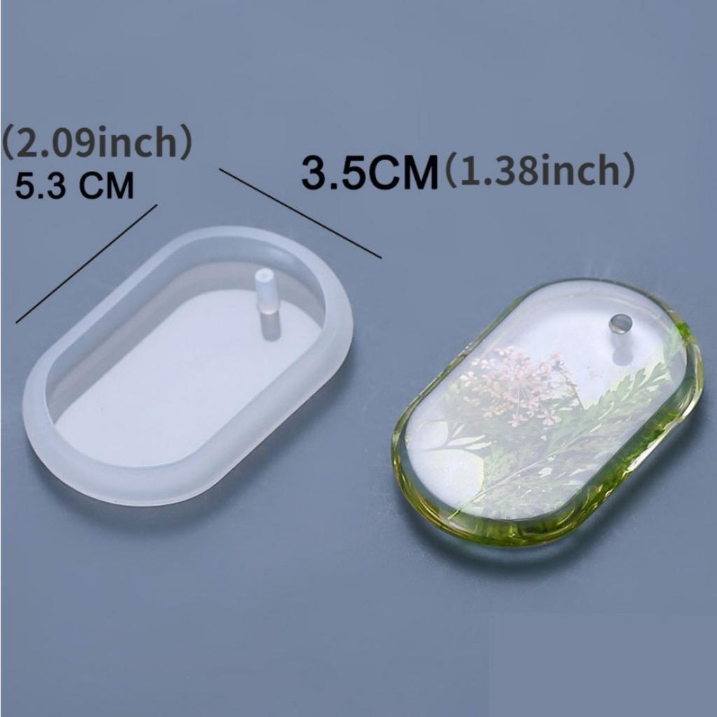 6pcs DIY Keychain Pendant Silicone Mold Set Crystal Epoxy Resin Mold Round Rectangle Pendants Jewelry Making Casting Mould