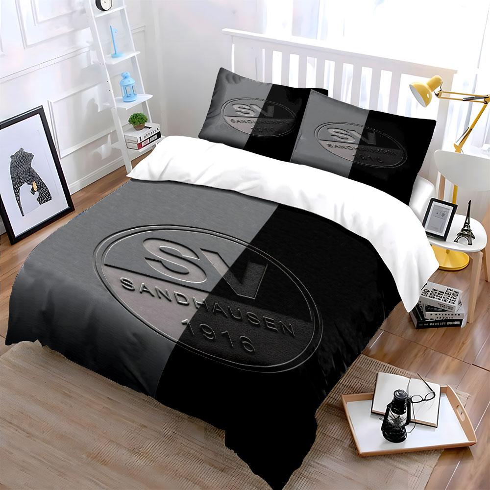 "SV Sandhausen 1916 Logo Design" Print Bedding Set Duvet Cover Pillowcases (1* Duvet Cover 2* Pillowcases Do Not Include Comforter)