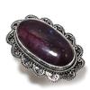Подарочное кольцо из серебра 925 пробы с фиолетовым лабрадоритом, размер 8, p8n15