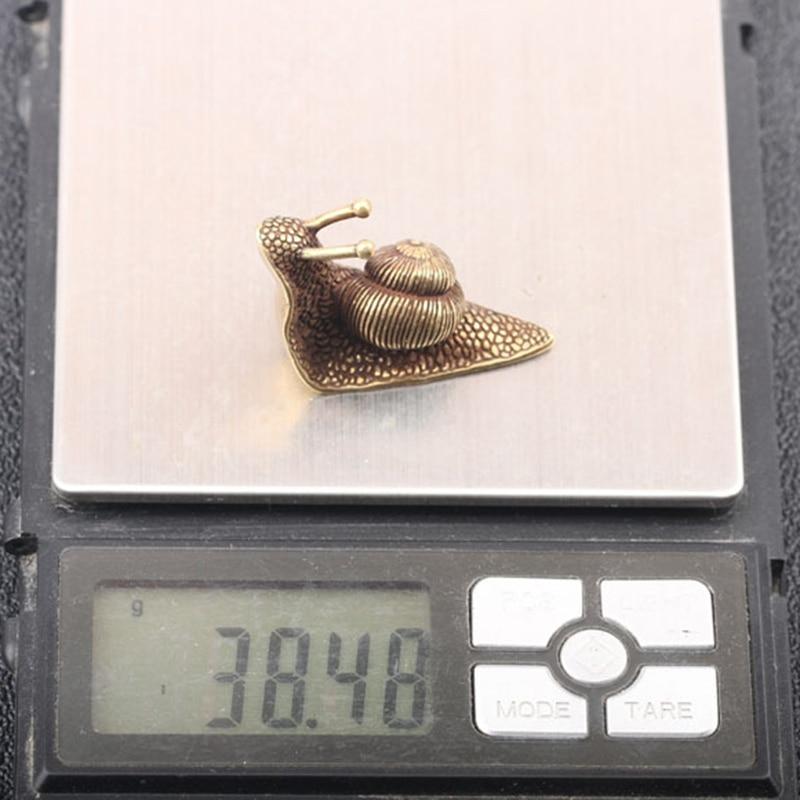 Mini Retro Pure Copper Snail Small Ornament Desk Decoration Antique Brass Animal Miniature Figurine Craft Tea Pet Incense Holder