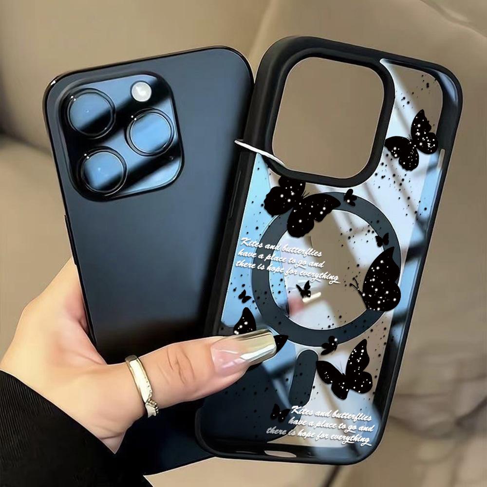 Магнитный чехол для телефона для iPhone 11 12 17 14 15 Pro Max 15 14 16 Pro13 14 15 16 Противоударный чехол Магнитное кольцо Mag-Safe Задняя крышка
