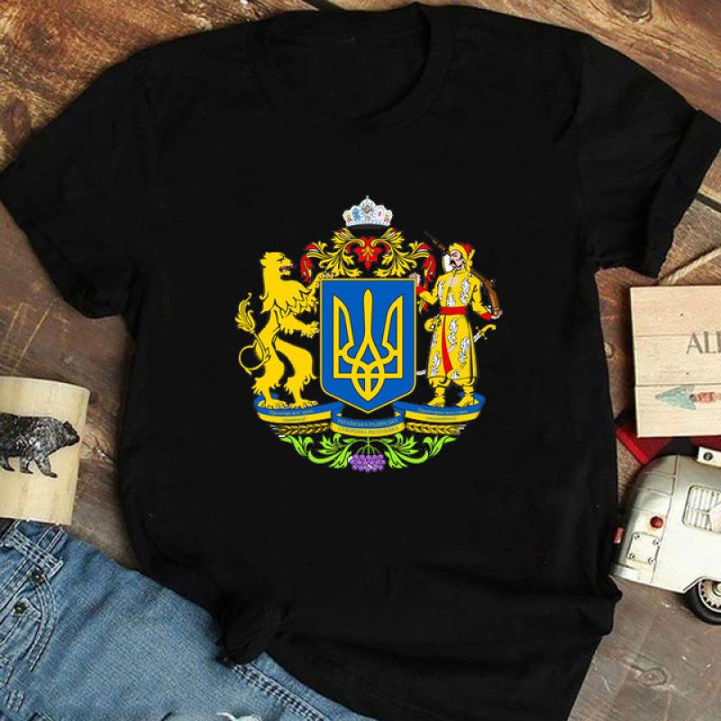 Классическая украинская подарочная футболка с флагом для девочек, футболки Harajuku Love, топы, женская украинская футболка, летняя футболка премиум-класса с коротким рукавом