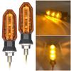 2pcs Motorcycle Turn Signals 3LED Universal High Bright Indicators Light Flashing Lights Amber Blinker Tail Lamp