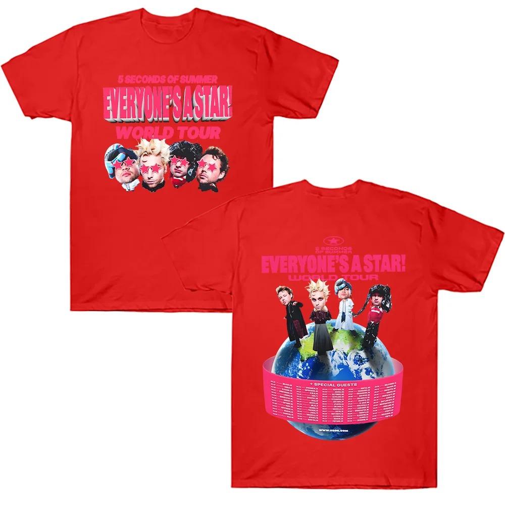 5 Seconds of Summer ВСЕ ЗВЕЗДЫ! Футболки 5SOS World Tour 2026 Футболки Летние Подарки для Фанатов Футболки Женская Мужская Модная Одежда