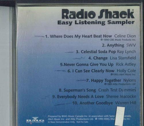 CD РАЗЛИЧНЫЕ Radio Shack Сэмплер легкой музыки F0629 BMG Канада New Age Легкая музыка Б/У