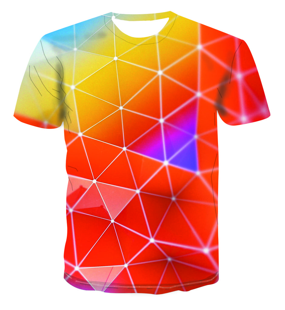 Fashion Men's T-shirts With Abstract Three-dimensional Graphic T Shirts Summer Casual Breathable T-shirts with Short Sleeves Top