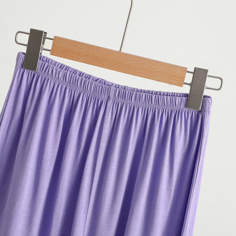 Модальные шорты Wide Leg, однотонные летние женские шорты выше колена, большие размеры, свободные спальные шорты