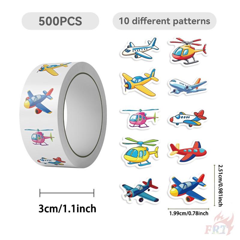 500 шт./рулон Мультяшные самолеты Детские наградные наклейки - Сделай сам Скрапбуки Альбом Декор Запечатывающая этикетка Наклейки