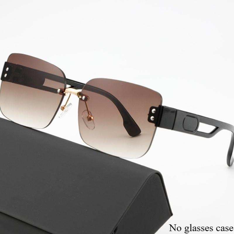 3 шт. Безободковые солнцезащитные очки с градиентными линзами, защита от УФ-лучей, безободковые очки, винтажные прямоугольные солнцезащитные очки в корейском стиле для женщин и мужчин