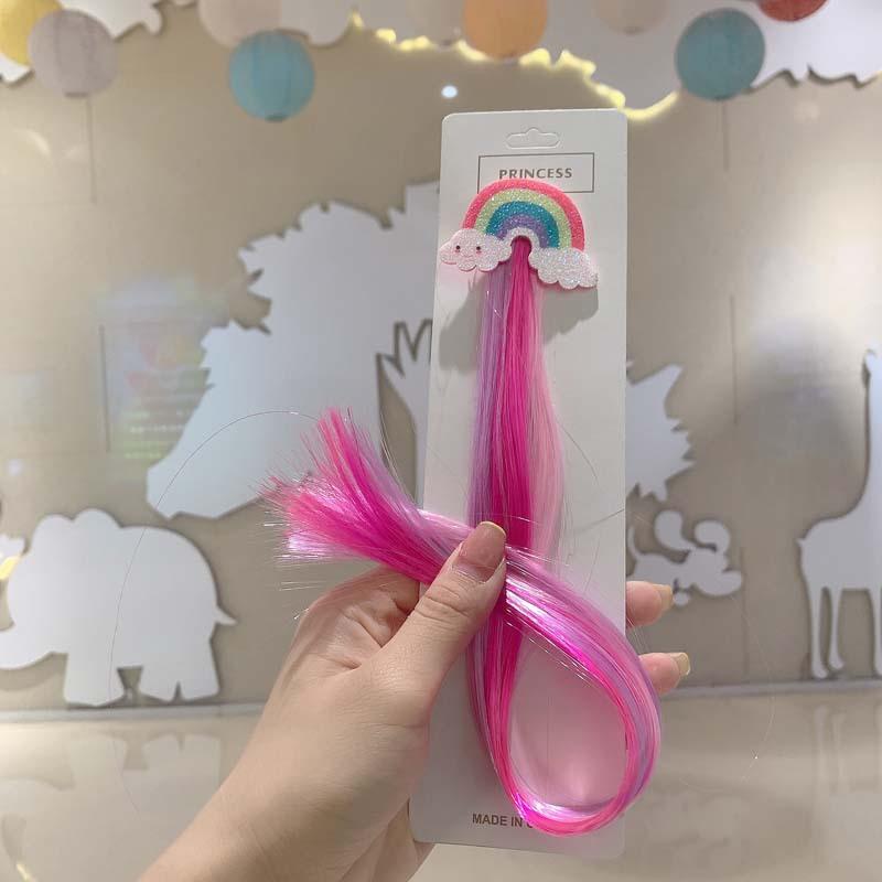 1 пара милых заколок для девочек, детская заколка для волос, заколка для волос с единорогом, мультяшная веревка для волос, аксессуары, детский парик, веревка для волос, головной убор