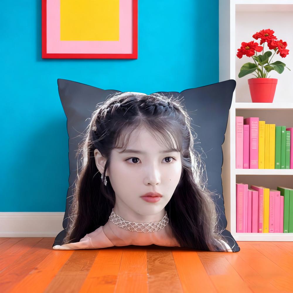 IU SINGER FASHION ACTOR Pillow Case Pillow Case Plush Fabric Soft Double Sided Print Home Sofa High Quality Cushion