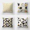 45x45cm Geometric Square Pillowcase Tropical Plant Leaves Short Plush Cushion Cover Sofa Office Seat   Home Decor