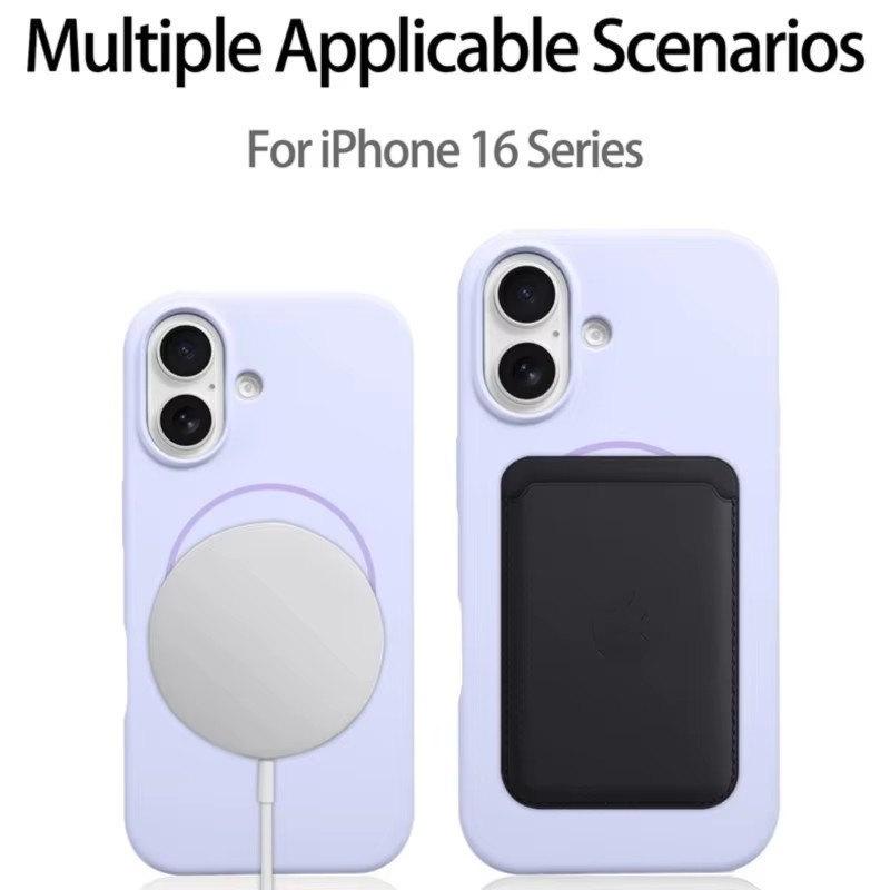 Роскошный оригинальный жидкий силикон для Magsafe чехол для iPhone 16 Plus 15 14 13 12 Pro Max магнитный беспроводной зарядный мягкий чехол