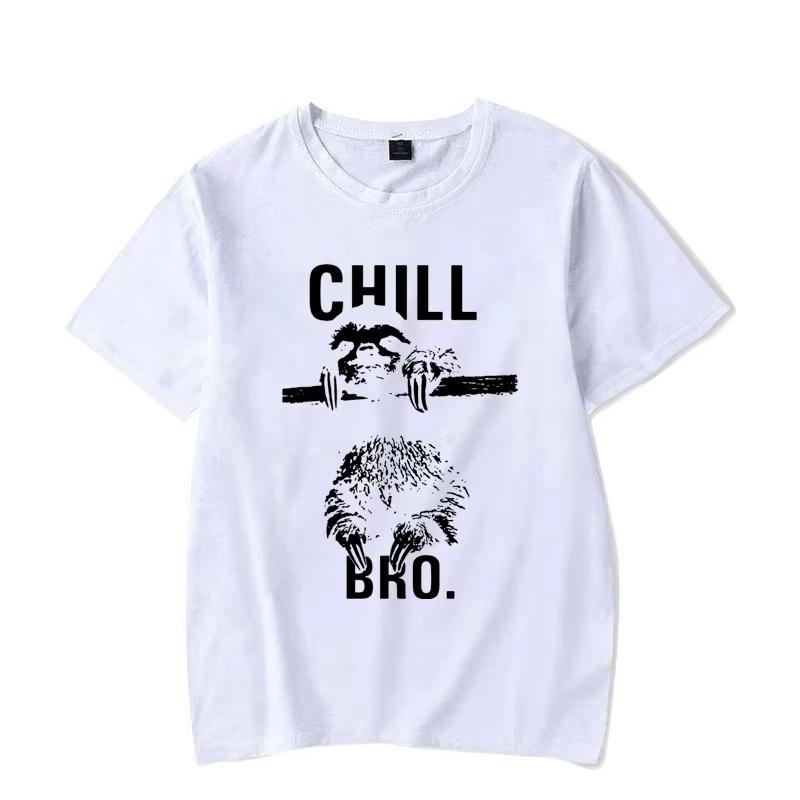 Крутая футболка Makaya Swag с ленивцем Chill Bro Унисекс Футболка Женская Модная Футболка Милые Топы