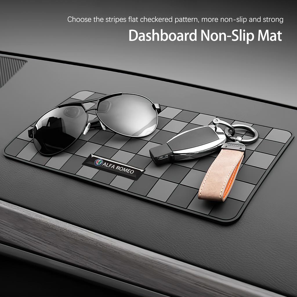 Car Plaid Anti Slip Pad Auto Dashboard Storage Mat For Alfa Romeo Giulietta Mito 159 Giulia Stelvio 156 147 Tonale Brera DiscoIW8