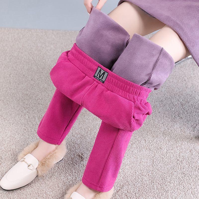Женские утолщенные флисовые брюки, повседневные спортивные брюки, зимние теплые брюки, женские утолщенные леггинсы, однотонные тонкие леггинсы, спортивные брюки