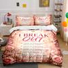 "I Break Out Inspiring Bedding Set" Bedding set (1 duvet cover, 2 pillowcases, duvet not included)