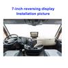 7 Inch HD LCD Parking Display 1024X600 Car Rear View Camera Monitor 12V/24V Reversing Camera Screen Rotating with Sunshade