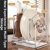 Rustproof Cutting Board Holder Stainless Steel Pot Lid Stand New Pot Lid Rack  For Cabinet