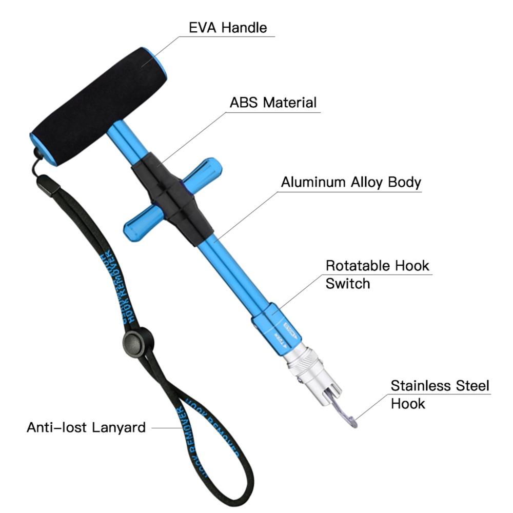 EVA Handle Fishing Hook Remover Self Locking Fishing Hook Puller Fish Hook Extractor Shore Fishing