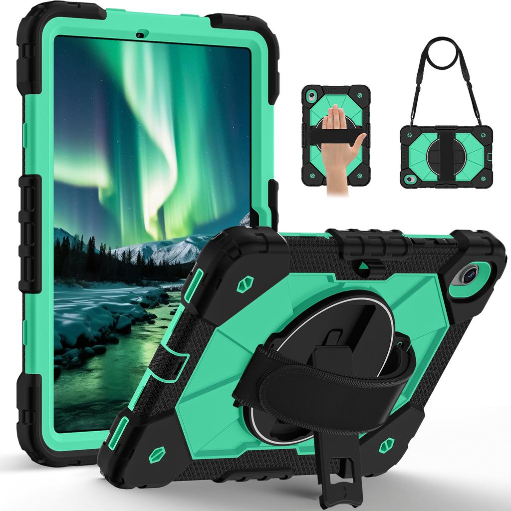 Противоударный защитный чехол для планшета Heavy Defense Armor для Samsung S11 S10 S9 FE A11 A9 Plus A7 Lite со шнурком Толстый Противоударный с вращающейся подставкой-крышкой