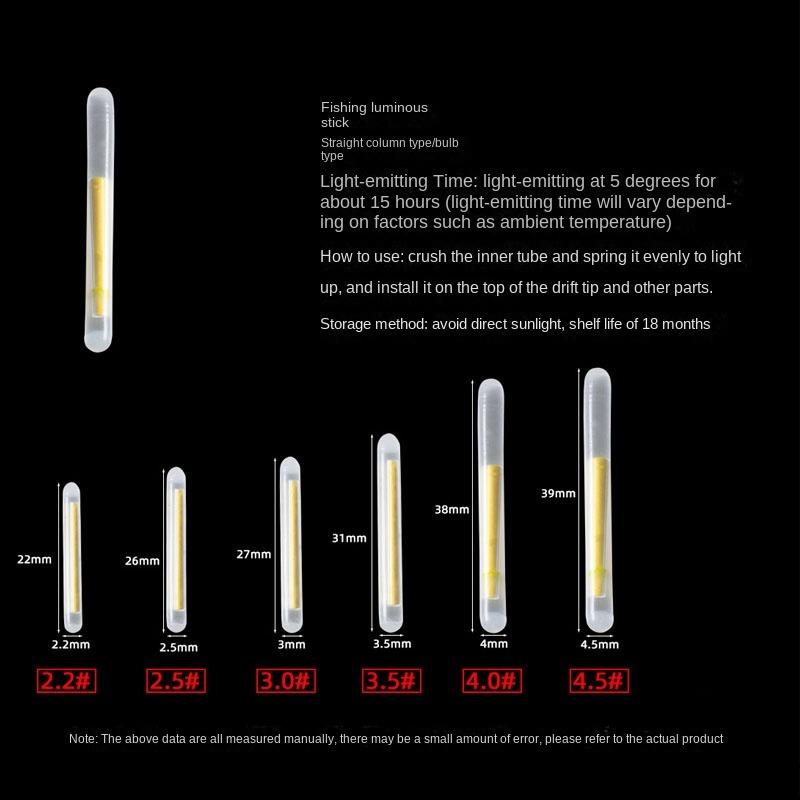 50 шт. флуоресцентный светильник Firefly для рыбалки, плавающий светильник, темный светильник для рыбалки на открытом воздухе, флуоресцентный светильник