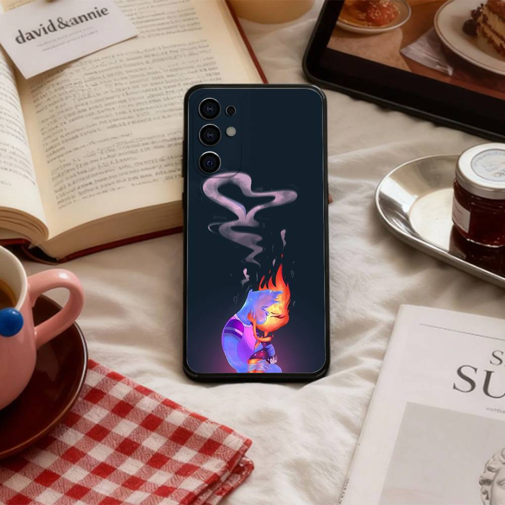 P-Pixar E-Elemental Чехол для телефона Samsung S 25,24,23,22,30,21,10,9,Ultra,Plus,Lite,FE,4,5 G Мягкий черный чехол