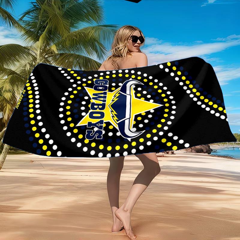 North Queensland Rugby Beach Towel, Quick-drying, Easy to Care for, Suitable for Both Fitness and Beach Vacations,Sports Essential