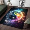 Rug Traditional Yin Yang Bagua Mystic Art Print Decorative Floor Carpet for Living Room Bedroom Oriental Retro Aesthetic House