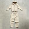 2026 Unisex Fashion Casual Tracksuit Fleece Hooded Pullover Printed Wide Leg Pants Set
