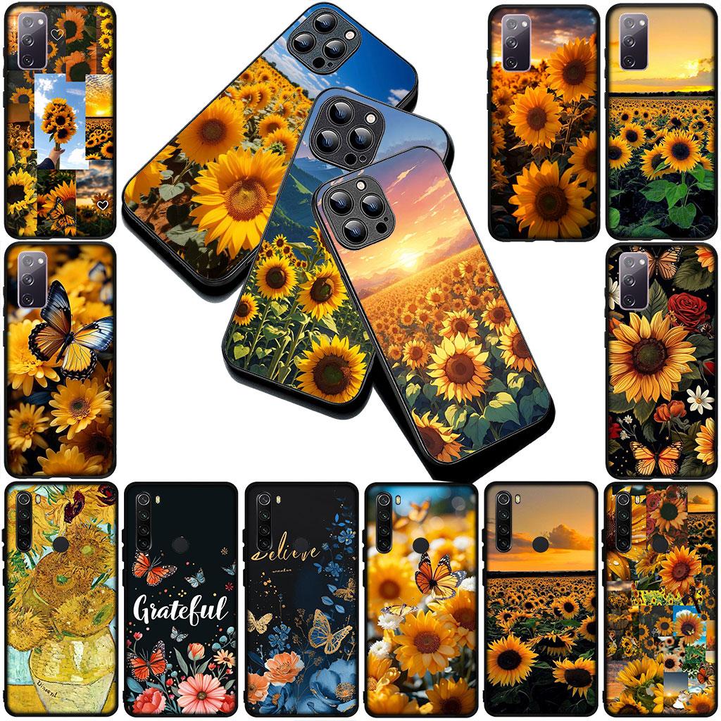 Phone Cover for Motorola Moto Edge 70 60 Fusion NEO Pro G Stylus G56 G96 G04 G05 20 Case Sunflower Yellow Flower Butterfly