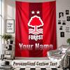 Wall Hanging Tapestry With Custom Name & Text, Nottingham Forest FC Decorative Tapestry For Bedroom